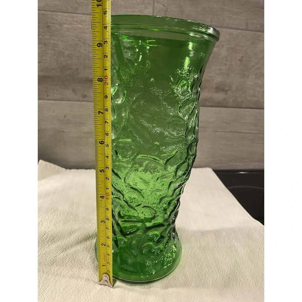 Vintage Emerald Green Hoosier Vase 9.5 